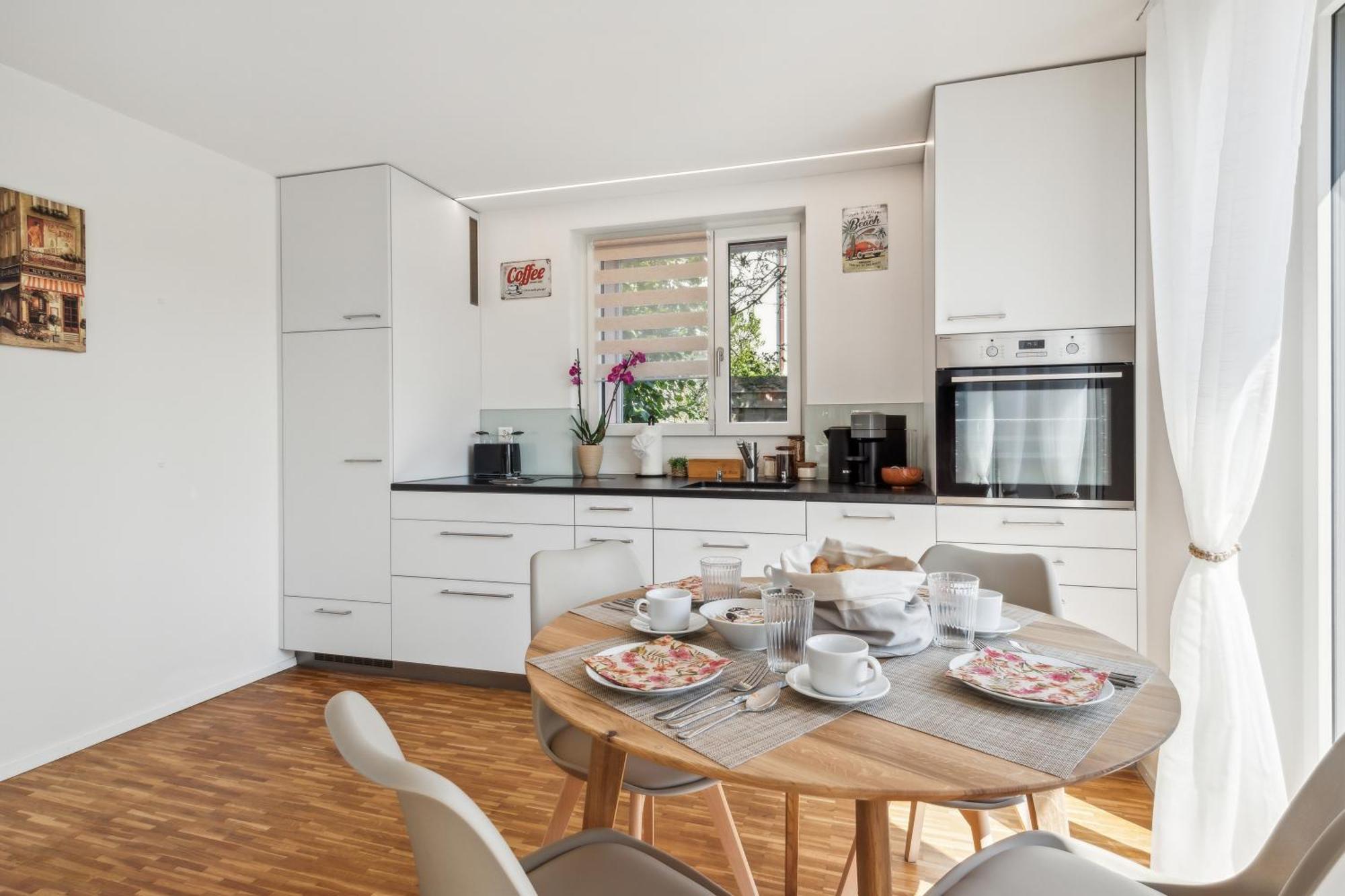 Business I Family Apartment I 1-4 Personen - Aare Blick, Nahe Altstadt I Beamer - 99" Leinwand I Terrassen Lounge Und Parkplatz بروغ المظهر الخارجي الصورة